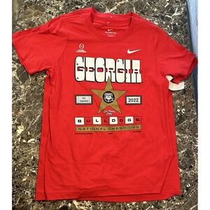 Nike Georgia Bulldogs 2022 National Champions T-Shirt Red Size Large New NWT